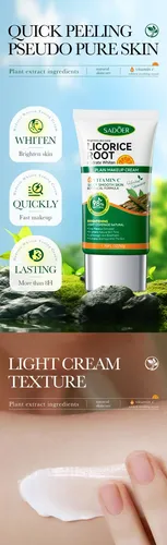 Crema Bb Blanqueadora Sadoer Licorice Vc, Completa En Inglés