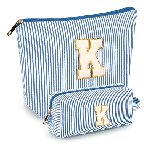 Set De Bolsas De Maquillaje Mibasies Blue K Para Mujeres Y N