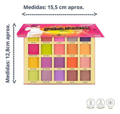 Paleta 20 Sombras Mate y Brillante Rude Cosmetics The Roaring 20’s