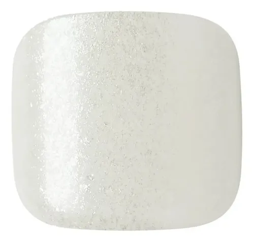 Uñas Postizas Uña Kiss Impress Impress Toe Nails Color Blanco Lisa