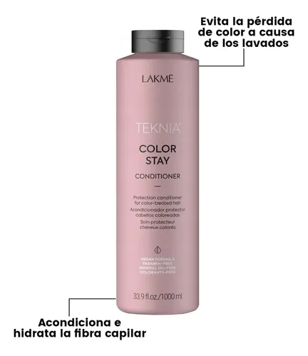 Acondicionador Lakme Teknia Color Stay Para Cabellos Teñidos 1L