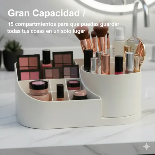 Organizador De Maquillaje Giratorio 360 Cosmeticos Plastico