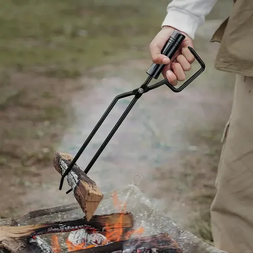 A . Estufa De Leña Para Troncos, Tenazas Para Chimenea ,