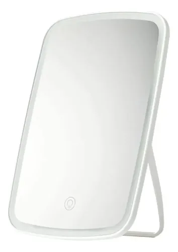 Espejo Rectangular de Maquillaje LED con Luz Táctil Recargable Blanco