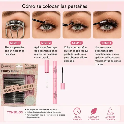Set De Pestañas Postizas 228 Unidades Negro 9-10-12-14 Mm
