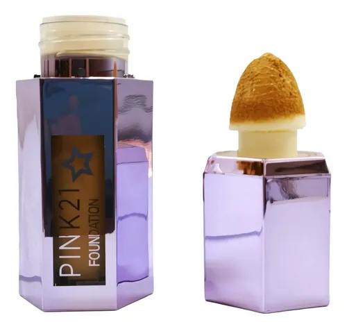 Base Foundation Efecto Matte Con Aplicador Star De Pink 21