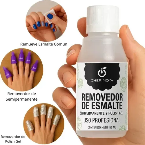Kit Removedor Uv Broches Wipes Aluminio Semipermanente Mely