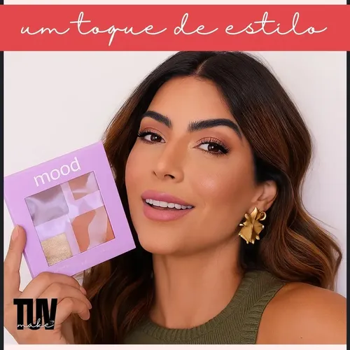 Paleta de coloretes para contorno e iluminador Mood Ruby Rose Tone Makeup Group 2