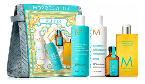 Moroccanoil Kit Reparación Capilar+ Gel Corporal Baño+ Bolso