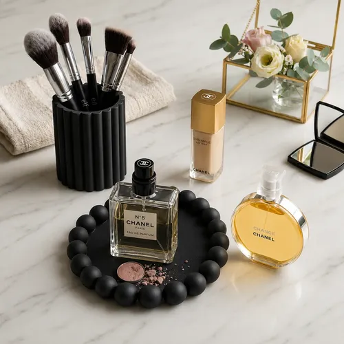 Porta Brochas Perla Vaso Organizador Minimalista Maquillaje