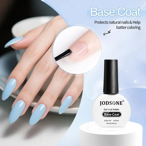 Conjunto Para Uñas De Gel: Jodsone 3 Piezas (top/base Coat