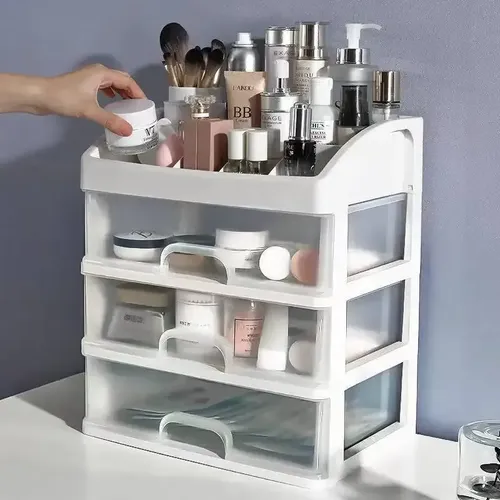 Organizador De Maquillaje 3 Cajones Multiuso Hogar Cosmetico
