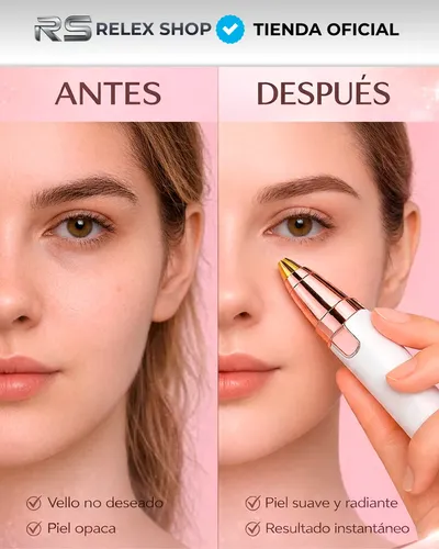 Depilador Facial Vello Corporal Luz Recargable 2 En 1 Mujer