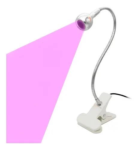 Lampara Uv Led De Secado De Uñas Brazo Flexible Y Clip Color