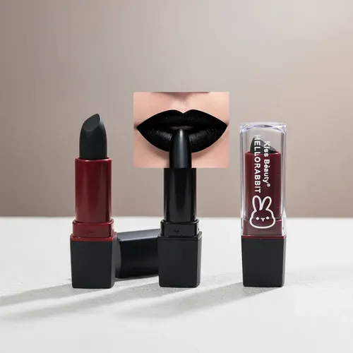 Labial Negro Intenso Barra Mate