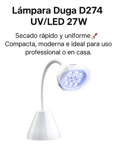 Duga Lampara Uv/led Soft Gel Blanco 27 Watts Manicuria