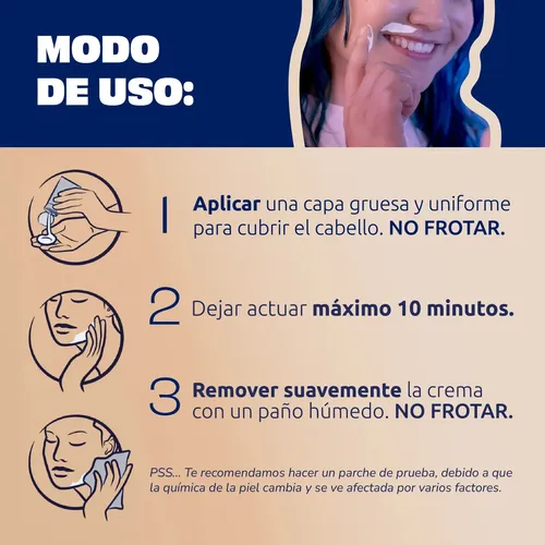 Nair Crema Depilatoria Facial con Aceite de Almendras 2 oz, Depilación Sin Dolor para Bozo y Rostro, Cream Hidratante, Piel Suave y Lisa