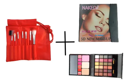 Set X 7 Brochas De Maquillaje Con Estuche – Genérica