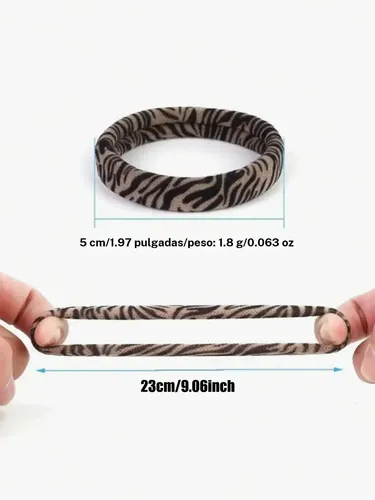 50 Cintas Para El Pelo Retro Con Estampado De Leopardo Y Ceb