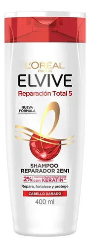 Shampoo Elvive Reparación Total 5 2 En 1 X 400 Ml