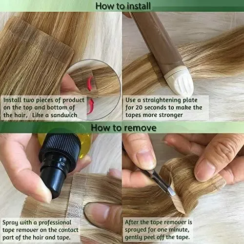 20 Extensiones De Pelo Humano Goo Goo Rubio Mixto 61cm