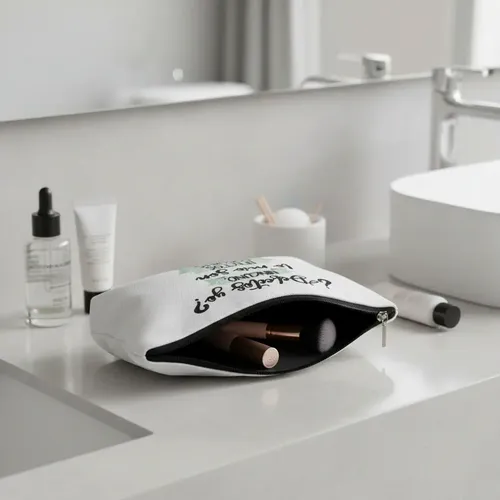 Neceser De Lona Estampada 21×14 Organizador Viaje Maquillaje Efectos Especiales