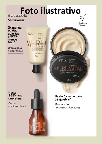 Crema Peinar Reconstrucción Fibra Capil Murumuru Ekos Natura