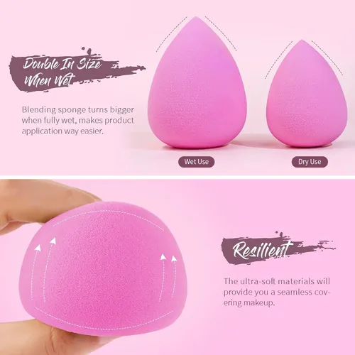 Esponjas De Maquillaje Beakey Fm-0384 Rosa