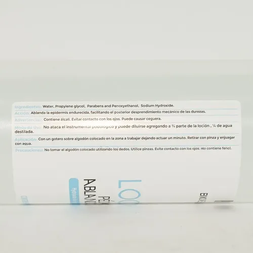 Loción Pédica Ablandadora – Biobellus 500ml Tipo de envase Botella