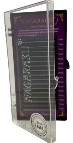Kit Nagaraku Extensiones De Pestañas Clásicas 0.05 Curva Dd Largos 10 Al 15 Mm