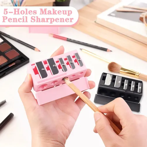 Sacapuntas De Maquillaje Manual De Punta Larga Con 5 Orifici