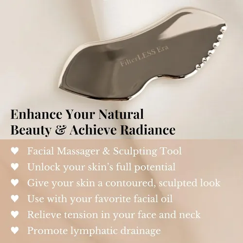Herramienta Gua Sha Acero Facial Masaje Y Drenaje
