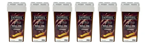 Kit X6 Ceras Roll On Chocolate Revitalizante Depimiel