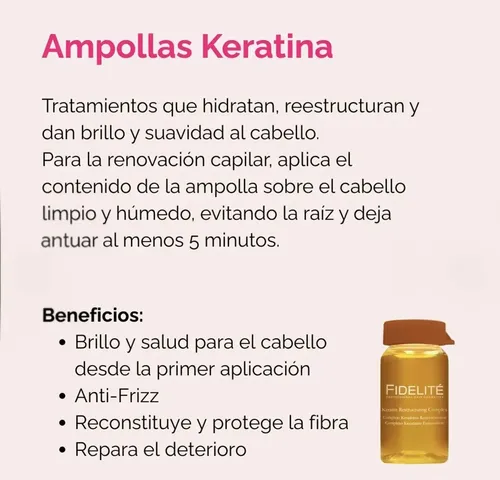 Ampolla Keratina Fidelite Reestructurante Intensivo X Unidad