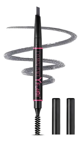Lápiz De Cejas Impermeable Yfulfill Gris 0.5mm Doble