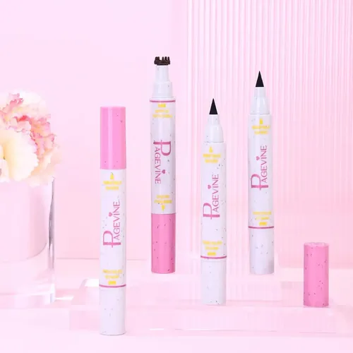 Kit 2 En 1 Tinta Para Pecas Y Delineador Negro Liopif