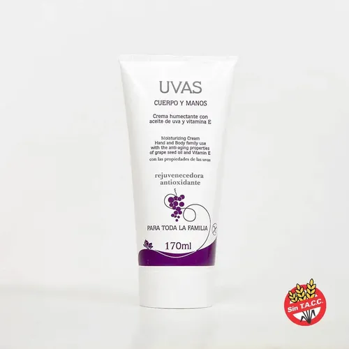 Crema Humectante Cuerpo Y Manos Sin Tacc 170ml Uvas X4