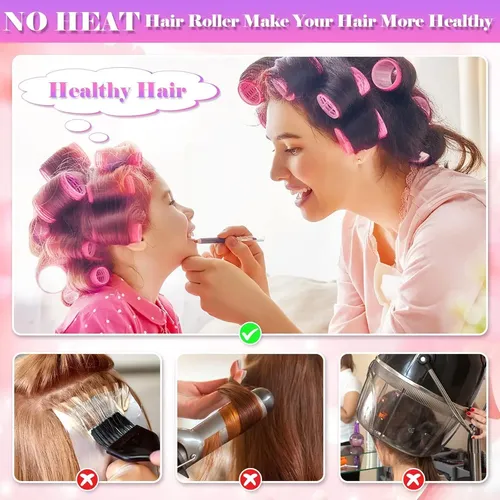 Rulos Para Cabello Cludoo Jumbo 28 Piezas Autoadhesivos