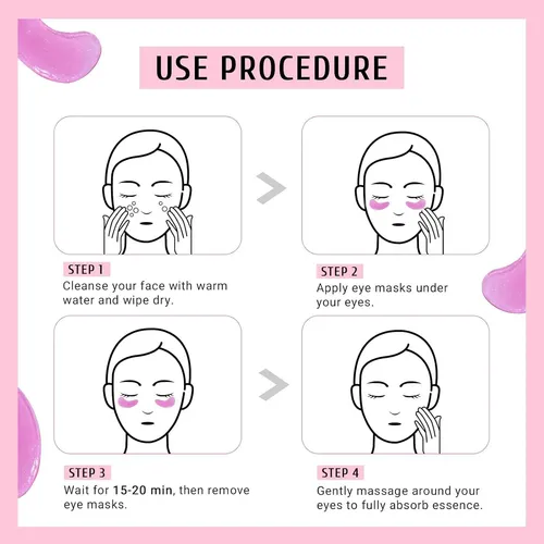 Parches De Ojos Rose De Peauamie Para Ojeras Y Bolsas (30