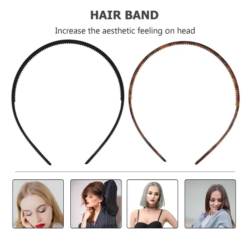 6 Piezas Diadema De Plástico Con Hebilla Para Niñas