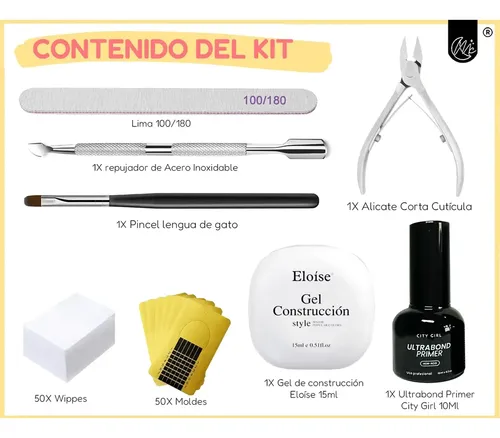 Kit Manicura Gel Uv Uñas Esculpidas Semipermanente Completo