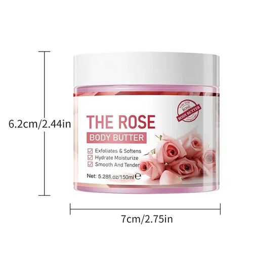 Manteca Corporal De Rosas Para Piel Seca, Aceite De Rosa Na