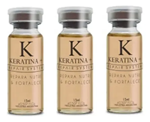 Ossono Keratina Shampoo+mascara+ Ampollas+ Protector Térmico