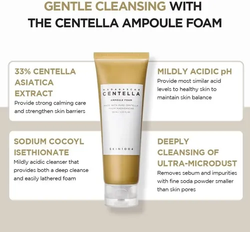 Skin1004 Madagascar Centella Limpiador De Espuma 125 Ml Momento De Aplicación Día/noche Tipo De Piel Todo Tipo De Piel
