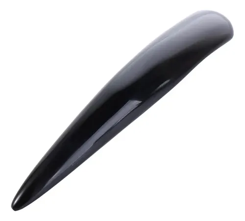 Tablero Gua Sha De Cuerno De Búfalo Negro Para Masaje Meridi