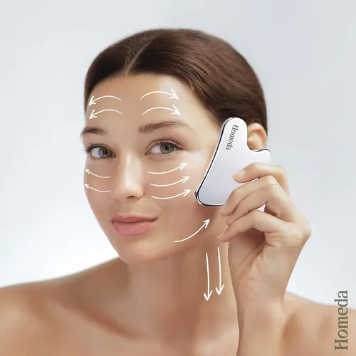 Herramienta Gua Sha Metal Para Masaje Facial Y Drenaje