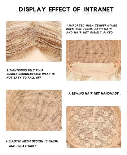 Peluca Tipo Gorra Rubia Para Hombre Con Resistencia Natural