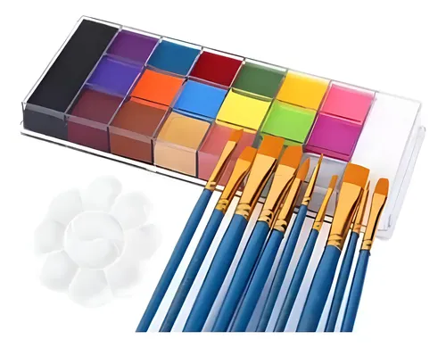 Wh Kit Completo De Maquillaje Acuarela Para Rostro Y Cuerpo