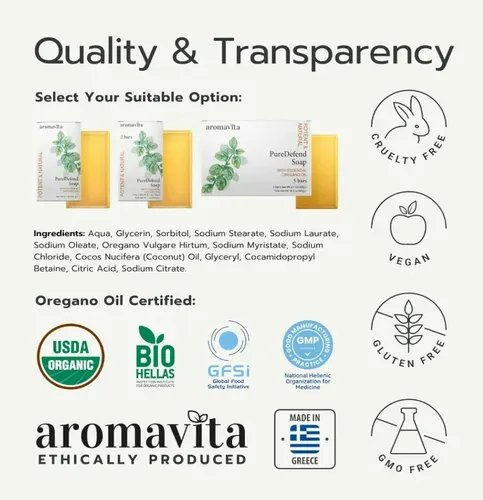 Jabn De Aceite De Organo Aromavita Jabn De Manos Natural Pa