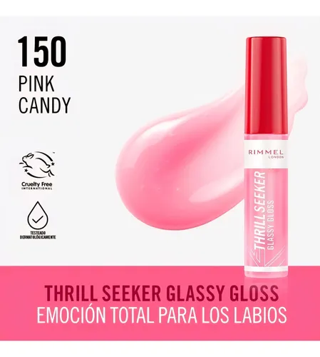 Brillo Labial Thrillseeker Glassy Gloss Rimmel Pink Candy